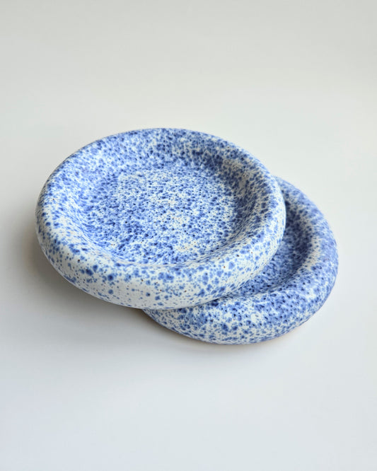 Bubble Saucer - Blue Splatterware