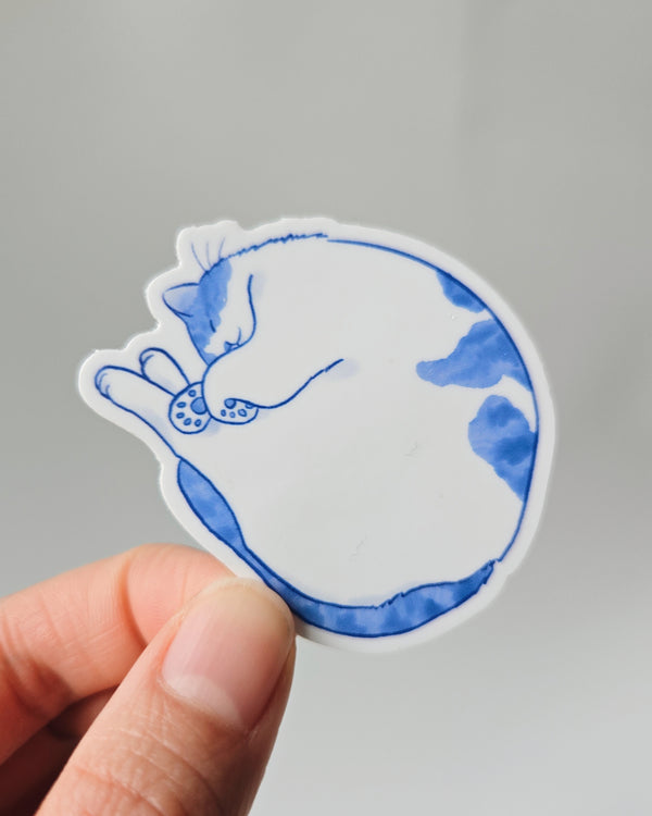 Sleeping Cat Vinyl Sticker