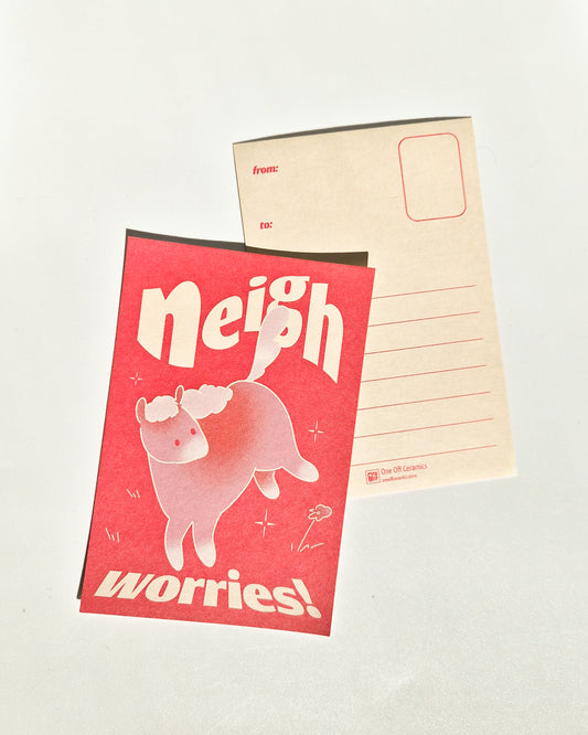 Neigh Worries! Postcard