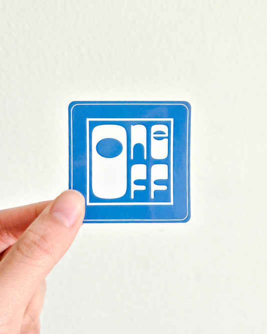 One Off Ceramics Vinyl Sticker 2x2in