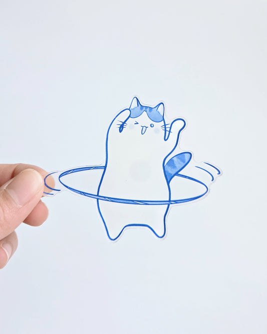Hula Hooping Cat Magnet